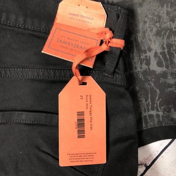 James Jeans twiggy flip side legging SZ 25 Grey Black - Picture 6 of 7